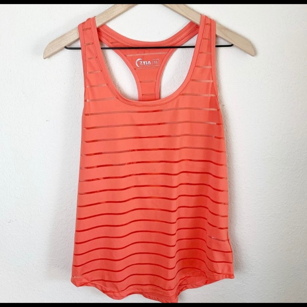 Zyia Striped Tank - Sheer - Size M